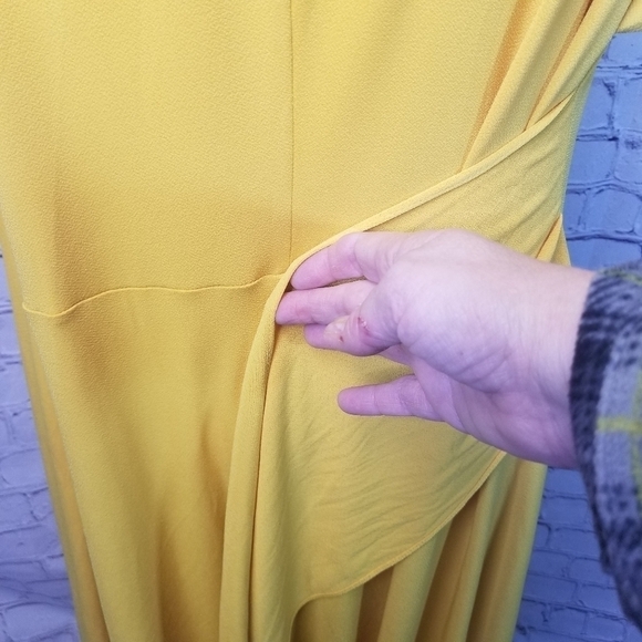 Lane Bryant yellow Jersey midi dress new - Picture 9 of 10
